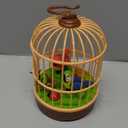 HWD Voice-Activated Induction Birds Birdcage Toy, Talking Chirping Fluttering Parrot Birds Toys Gifts for Baby Toddler Kids Children (A)