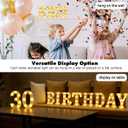 Led Light Up Numbers, 30th Birthday Decorations, Marquee Numbers Lights, Battery Powered Light Up Sign for 30 Decor Party (White)
