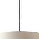 20" Farmhouse Pendant Light Fixtures, 2-Tier Drum Pendant Lighting with Linen Lampshade, 3-Light Modern Hanging Chandeliers for Dining Room, Living Room, Bedroom, and Kitchen