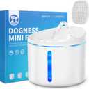 DOGNESS D03 Pet Water Fountain, Healthy and Hygienic Drinking Fountain Super Quiet Flower Automatic Electric Water Bowl for Dogs, Cats, Birds (1L, White)