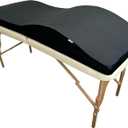 Lash Bed Topper Ergonomic Memory Foam Pad with Plush Cover, Spa Table Cushion for Eyelash Tech, Salon Mattress for Beauty Beds, Compatible with Massage and Spa Setups 28/70" (71/178 cm), Black