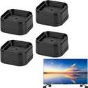 4 Pack TV Stand Riser Blocks, Heavy-Duty Adjustable Height Blocks for Raising TV Stand, Rectangular Adjustable Block Lift, Durable Non-Slip Television Elevation Pads for Home and Office