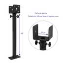 3Pcs Roof Riser Brackets Kit, Roof Mount Brackets, Pergola Roof Beam Brackets, 3-1/2" Saddle Black Riser