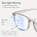 Gaoye Gray Blue Light Glasses for Computer & Gaming - Anti UV Ray Lenses, Scratch-Resistant & Comfort Fit