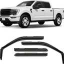 CLIM ART in-Channel Incredibly Durable Rain Guards Compatible with F150 2021-2025 SuperCrew, Original Window Deflectors, Vent Window Visors, Vent Deflector, 4 pcs. - 621237