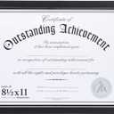 Malden International Designs Wooden Document Frame, 8.5x11, Black