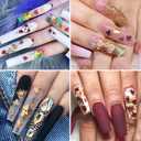 2 x Fall Leaf Glitter Nail Sequins,3 Boxes Holographic Maple Leaf Nail Art Flakes Orange Red Gold Autumn Glitter Sticker Decals Manicure DIY Thanksgiving Decorations 36 Styles (Style01)