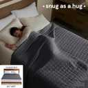 YnM 20lbs Weighted Blanket for Adults, Breathable Heavy Bed Throw Blanket with Cooling Glass Beads for All Season Use, Ideal for One Person of 190lbs (60x80 Inches, Queen Bed, Dark Grey)