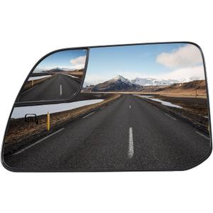 Driver Side Mirror Replacement for Ford Edge 2009 2010 2011 for Lincoln MKX 2011 - Left Side Mirror Glass, Rear View Mirrors Glass with Power Heated (Driver Side (Left))