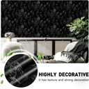 Black Peel and Stick Wallpaper 17.7"x480" Feather Wallpaper Removable Modern Vinyl Wall Paper Waterproof Contact Paper for Bedroom Living Room