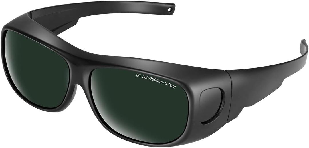 IPL Laser Safety Glasses 200nm-2000nm Protective Goggles for Laser Hair Removal and Cosmetology (Black)