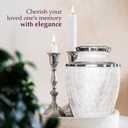 Trupoint Memorials Cremation Urns for Human Ashes, Decorative Burial Urn for Adult Men and Women, Large Opal with Silver Lining