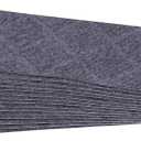 Stair Treads Carpet, 8" X 30" Non-Slip Safety Indoor 15 PCS Wood Stair Treads Rugs Modern Stair Runners, for Kids Elders and Dogs with Reusable Carpet Stair Treads (Masonry, Dark Grey)