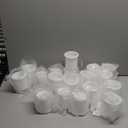 Nitial 18Pcs Christmas Color Your Own Mugs 10 oz Party Coffee Cups Detachable DIY Paper Inserts to Paint Double Wall Plastic Make Your Own Cups for Xmas Winter Holiday School Home Activities Supplies