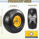 2PCS 15x6.00-6 Tire and Wheel Assembly, Replacement for Craftsman John Deere Cub Cadet Riding Mowers, 4 Ply Tubeless Lawn Mower Tires 15x6x6, 500lbs Capacity, 3" Centered Hub, 3/4" Bushing