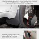 Mud Flaps for Toyota Tundra 2026 2025 2024 2023 2022 All Weather Guard Mud Guards Splash Front & Rear 4pcs Set Accessories (Not Fully Compatible with Tundra SR)