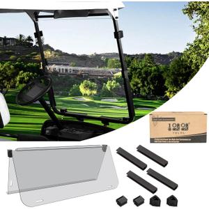 10L0L Folding Down Clear Golf Cart Windshield for Yamaha G14 G16 G19(1995-2003) Models Gas or Electric Golf Cart