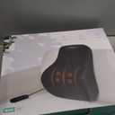 KNQZE Lumbar Support Pillow for Office Chair, Heated Back Support Pillow with Vibration, Back Massage for Pain Relief, 3 Heating Levels & 4 Motors & 3 Intensities, at Home Office Car Sofa - Black