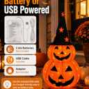 3FT Prelit Halloween Pumpkin Decoration, Pop Up Jack-o-Lantern