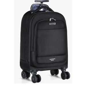 Rolling Backpack, 15.6 inch Laptop Backpack with 4 Spinner Wheels, Carry on Travel Backpack Water Resistant Wheeled Backpacks for Women Men Suitable for Overnight College Work, Black