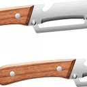 Multifunctional Vegetable Peeler,Zero Flex Peeler with Wooden Handle and Bottle Opener,Stainless Steel Kitchen Tool Suitable for All Kinds Of Vegetables and Fruits(2 PCS)