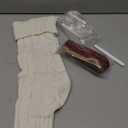 Zubebe 6 Sets Christmas Stockings 18 in Large Xmas Knitted Stockings Kit Knit Xmas Stocking Metal Stocking Holder Name Tags with Pen for Family Holiday Party Fireplace Mantel Decor(White)