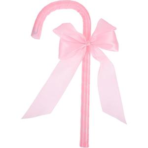 Christmas Party Cosplay Crutch Prop,Simple Style Plastic Walking Cane Prop Stick with Bowknot Stick for Halloween Valentines Christmas Day Party Cosplay