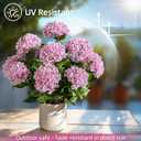 2 pack large faux plastic plantas in Pot UV Resistant fake flowers Trees indoor outdoor realistic floor plants Artificial Hydrangea Plants for home Porch Garden Office Porch Patio front bonsai Decor
