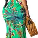 SheKiss Summer Dresses for Women 2026 Maxi Dress Boho Halter Sundresses Beach Vacation Outfits Green, XL