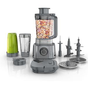Ninja Blender & Food Processor Combo, Foodi Power Blender System for Smoothies, Bowls, Spreads & Shakes, 6 Functions, 72-oz Pitcher, To-Go Cups, Silver, SS401