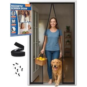 CANLENE High-Density Magnetic Screen Door Mesh for Home and Patio, Tear Resistant Backdoor Screen Net with Magnetic Closure CANLENE High-Density Magnetic Screen Door Mesh for Home and Patio, Tear Resistant Backdoor Screen Net with Magnetic Closure