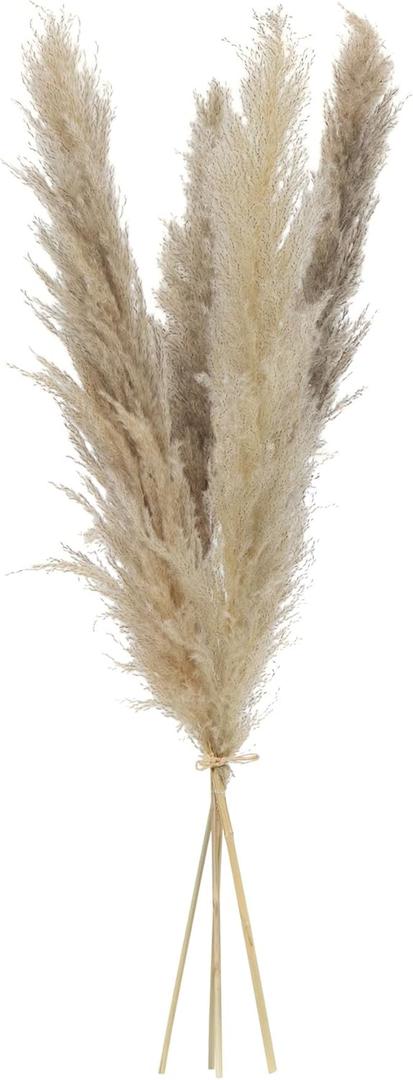 Nearly Natural Set of 48 Stalks Naturally Dried Pampas Grass Bundle 33-Inch Long, Boho Home Dcor for Weddings, and Floral Arrangements, Trendy and Chic Neutral Tones