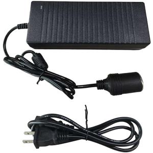 120W AC to DC Converter, 100-240V to DC 12V 10A Cigarette Lighter Socket, Wall Plug Socket Power Supply Adapter, Universal for Car Fan, Inflator Pump, Refrigerator, Vacuum Cleaner (2-pin)