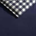 Eddie Bauer - Twin Comforter Set, Reversible Cotton Bedding with Matching Sham, Pre-Washed for Added Softness (Kingston Navy, Twin)