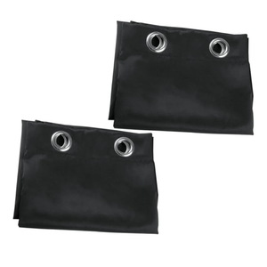 Blackout Window Curtain Panels Insulated Fabric Drapes for Living Room Bedroom, Black Sliding Curtain Set of 2