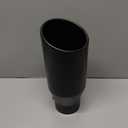 Vurkcy 3.5 inch Inlet Exhaust Tip, 5" Outlet 12" Overall Length Stainless Steel Exhaust Tail Pipe, Bolt-On, Rolled Edge, Slant Sleek Angle Cut, Polished Tailpipe, Black