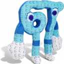 67 Plush Toy 10 Inches Soft Stuffed Number Character Inspired by Steal A Brainrot Cute Blue Pixel-Style Plushie for Kids and Collectors (A-Number-67)