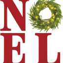 4 Pcs Lighted Christmas Wall Decors Wood Noel Sign with 11.8 Inch Norfolk Pine Wreath Lighted Xmas Vintage Wooden Sign for Xmas Fireplace Living Room Home Door Entryway (Red)