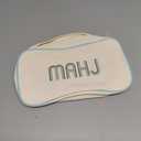 Empty Mahjong Bag Thickened American Mahjong Tiles Bag with Zipper Storage Pouch for Board Game Pieces Game Party Travel Gatherings Accessories, 10.4''x5.6'', Case Only (Mahj,Cream White)