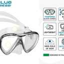 Cressi Bonete Pro Dry Set Mask+Snokel+Fins Sets, Translucent Aquamarine, S/M