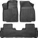 Husky Liners Weatherbeater Floor Mats | Fits 2014-2019 Toyota Highlander (Excludes Hybrid) | Front & 2nd Row, 3-pc Black - 99601