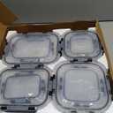 Liuruiyu 8 Pack Glass Food Storage Containers with Lids, Meal Prep Containers, Airtight Bento Boxes with Leak Proof Locking for Microwave, Oven, Freezer and Dishwasher, BPA Free