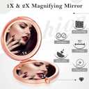 Yulejo 6 Pieces Compact Mirror Bulk Mini Pocket Mirror for Purse Gift Wedding Makeup Small Portable Magnifying Cosmetic for Travel Pocket 2.75 Inch Round Folding for Women Mom Baby Shower Bridesmaid