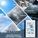 Indoor Outdoor Thermometer Hygrometer Wireless Weather Station - Inside Outside Thermometers Hygrometer Monitor with 330ft Remote Sensor, Battery Powered, Backlight Display (Black)