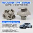 4 Pcs Sun Visor Clip Replacement Compatible with Honda Accord, Sunvisor Inner Clips for Civic CR-V Odyssey Ridgeline Element Pilot Acura TSX RSX, OEM #88217S01A01ZA 88217S04003ZA (Light Gray)