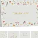 Beautiful Thank You Card Set With Envelopes and Stickers - Set of 20 Elegant Blank Cards For Personalized Notes - Perfect Bulk Stationary Set For All Occasions incl. Weddings, Business & Baby Showers