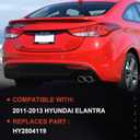 Tail Light Compatible With 2011 2012 2013 Hyundai Elantra Rear Right Passenger Side Taillight Replace HY2805119 (Outer Side)
