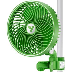 VIVOSUN AeroWave E6 Grow Tent Fan 6, EC Motor, Smart Wifi Control, US Patented Auto Oscillating Clip fan, Weatherproof IP-54, Strong Airflow but Quiet for Hydroponic Ventilation Circulation, 1-Pack