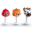 Baby Einstein Rattle & Jingle Trio High Chair Suction Toys Take-Along Musical RattleSet Age 6 Months +, Multicolor, 3 Count