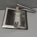 Polished Chrome Recessed Toilet Paper Holder, Bathroom Wall Mount Recessed Pivoting Toilet Tissue Roll Paper Holder Include Rear Mounting Bracket